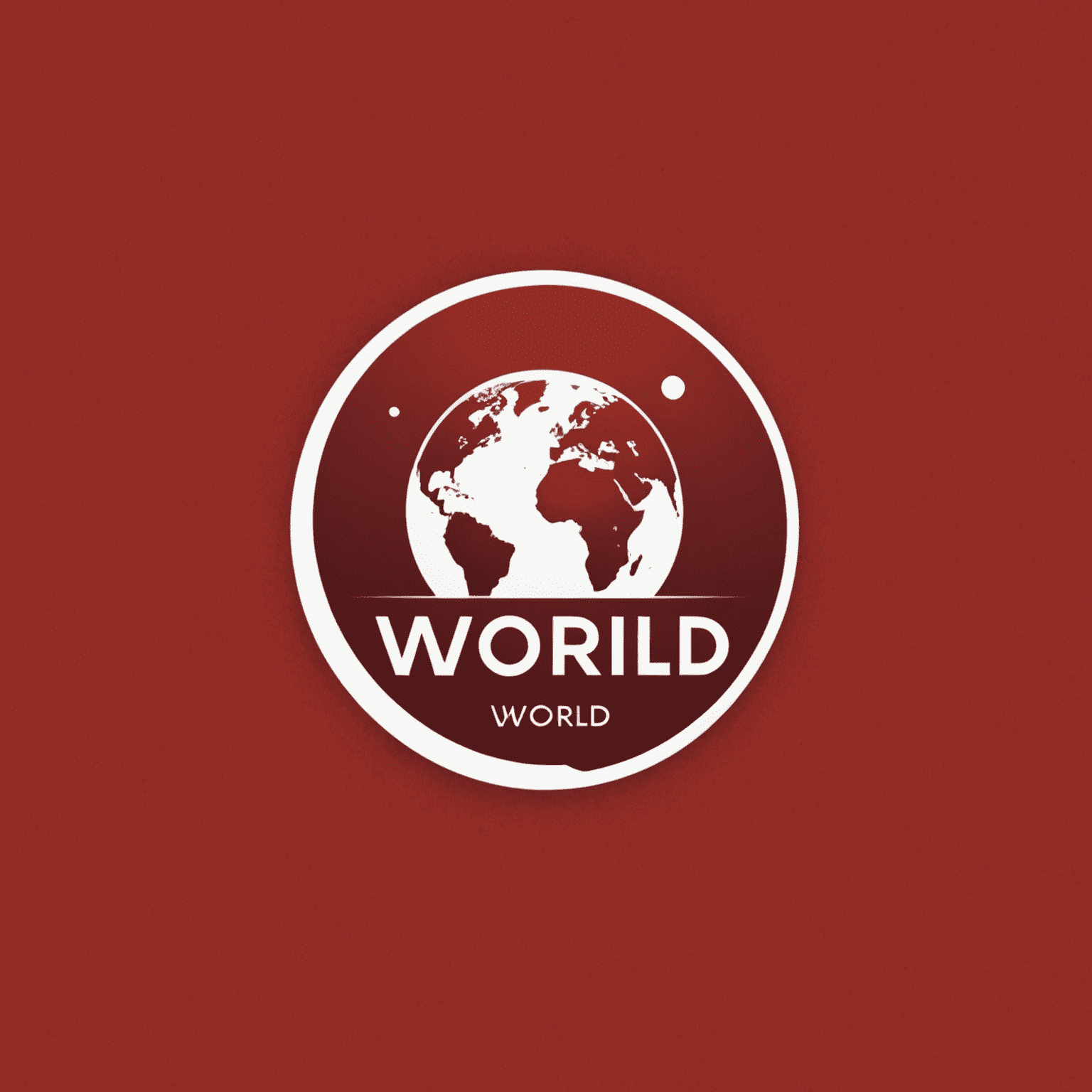 1minuteworld logo - Kırmızı arka plan üzerinde beyaz yazı ile şirket adı